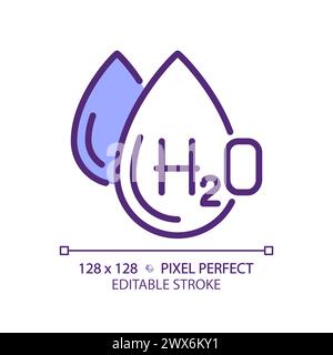 H2O RGB-Farbsymbol Stock Vektor