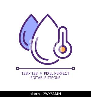 RGB-Farbsymbol für Wassertemperatur Stock Vektor