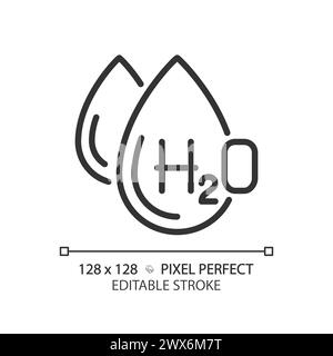 Symbol für lineares H2O Stock Vektor