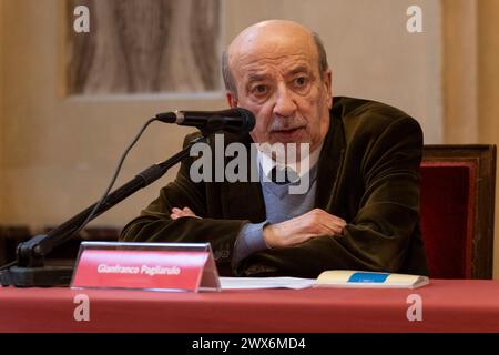 Mailand, Italien. März 2024. Palazzo Marino. Incontro 'Lo sciopero del 1944 alle radici della Carta costituzionale'- Cronaca - Milano, Italia - Gioved&#xec; 28. März 2024 (Foto Alessandro Cimma/Lapresse) Marine Palace. Treffen "der Streik von 1944 an den Wurzeln der Verfassungscharta" - Nachrichten - Mailand, Italien - Donnerstag, 28. März 2024 (Foto Alessandro Cimma/Lapresse) Gianfranco Pagliarulo Credit: LaPresse/Alamy Live News Stockfoto