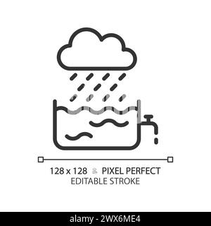 Lineares Symbol für Regenwasser Stock Vektor