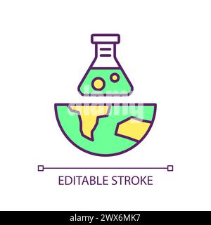 RGB-Farbsymbol für umweltfreundliche Reagenzien Stock Vektor