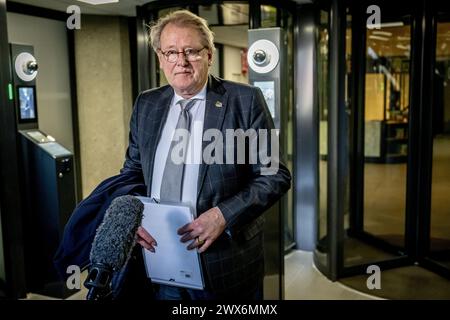 Den Haag, Niederlande. März 2024. DEN HAAG - Jaap Smit nach dem Empfang durch die Informanten Elbert Dijkgraaf und Richard van Zwol sowie Vertreter der PVV-, VVD-, NSC- und BBB-Fraktionen aus verschiedenen Delegationen. ANP ROBIN UTRECHT niederlande Out - belgien Out Credit: ANP/Alamy Live News Stockfoto