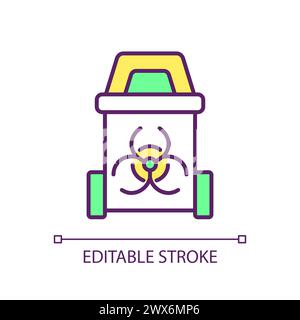 Verwendung giftiger Lösungsmittel RGB-Farbsymbol Stock Vektor