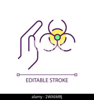 RGB-Farbsymbol zur Vermeidung chemischer Stoffe Stock Vektor
