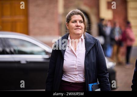 DIE HAAG – scheidender Staatssekretär für Kultur und Medien Fleur GrŠper-van Koolwijk trifft zur wöchentlichen Kabinettssitzung im Binnenhof ein. ANP PHIL NIJHUIS niederlande raus - belgien raus Stockfoto