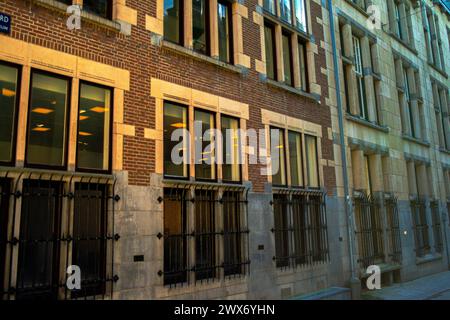 Amsterdams Gebäude und Straßen verbinden malerische Kanäle, historische Architektur und pulsierendes urbanes Leben und schaffen so ein bezauberndes und ikonisches Stadtbild. Stockfoto