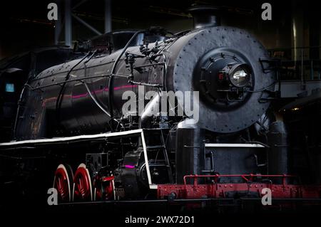 National Railway Museum, York. März 2024 Dampflokomotive KF, Baureihe 7, 4-8-4, Chinese Government Railways, entworfen von Colonel Kenneth Cantlie, Stockfoto