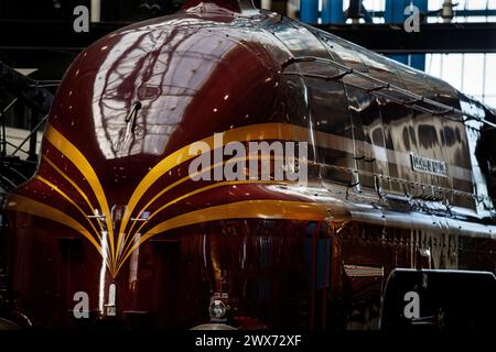 National Railway Museum, York. März 2024 London Midland and Scottish Railway (LMS) Coronation Class 6229 (British Railways Nummer 46229) Duchess of H. Stockfoto