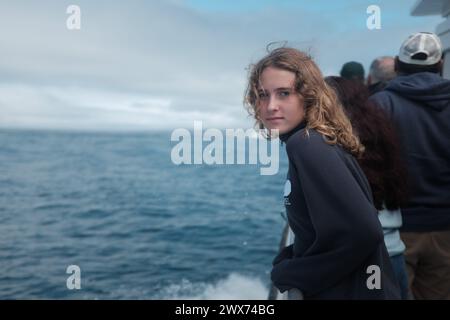 Eine Bootsfahrt in der Nähe von Monterey CA - Wal- und Delfinbeobachtung Stockfoto