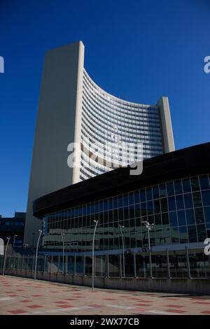 Internationales Zentrum Wien, "International Center' oder 'UNO-City', 'Donau Stadt, Wien, Österreich / Wien, Österreich (nur fuer redaktionelle Verwen Stockfoto