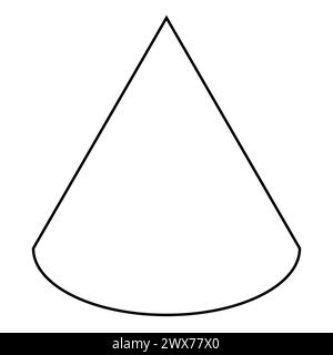 Kegelform, schwarz-weiße Vektorillustration Stock Vektor