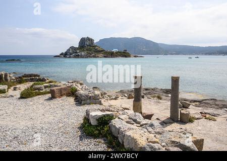 Ruinen der Basilika Agios Stefanos in der Nähe von Kefalos auf der griechischen Insel Kos Stockfoto