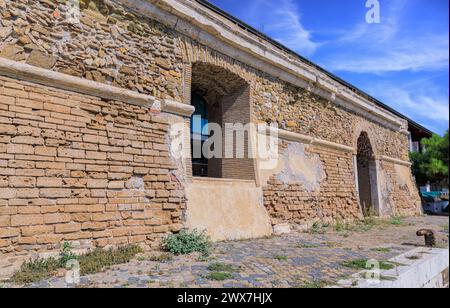 Stadtansicht von Civitavecchia, Italien: Das römische Wet Dock. Stockfoto