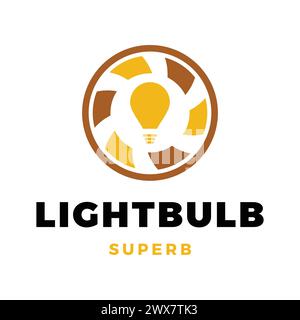 Designvorlage für Lampenlicht, Lampe oder Glühlampen-Symbol Stock Vektor