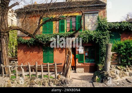 Paris, Montmartre, 18. Arrondissement, Rue des Saules, Au Lapin Agile (Montmartre Cabaret) Stockfoto