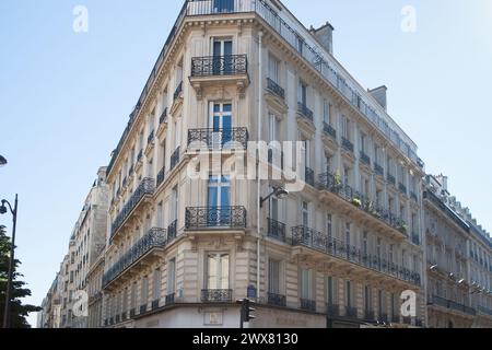 Paris, 8. Arrondissement, 240 rue du Faubourg Saint-Honoré, Gebäude, in dem Gustave Flaubert wohnte Stockfoto