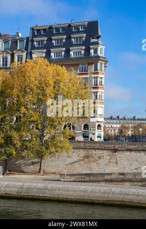 Frankreich, Region Ile de France, Paris 1. Arrondissement von Paris, Quai des Orfèvres, Ile de la Cité, Gebäude von Henri Sauvage, Stockfoto