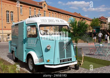 Frankreich, Region Ile de France, 14. Arrondissement von Paris, Walk Jane et Paulette Nardal, New District Broussais, Lulu dans mA rue, Concierge-Service, Stockfoto