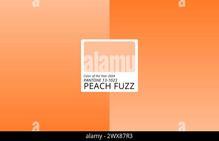 Pfirsichfarbenes Fuzz. Farbe des Jahres 2024. Vektorabbildung Stock Vektor