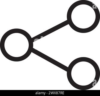 Symbolvektor-Illustration Symboldesign teilen Stock Vektor