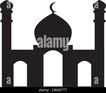 Mosque Icon Logo, Vektordesign Illustration Stock Vektor