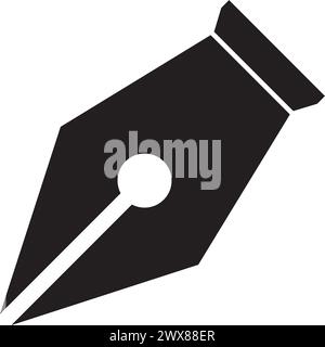 Füllfederhalter Vektor Illustration Logo Design Stock Vektor