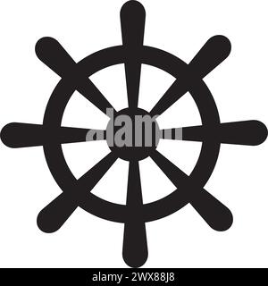 Schiff Ruder Symbol Vektor Illustration Symbol Design Stock Vektor