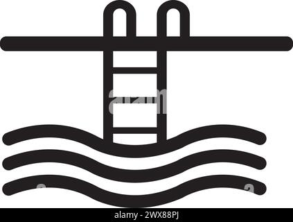 Schwimmbad Icon Vektor Illustration Symbol Design Stock Vektor