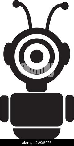 Roboter-Symbol-Vektor-Illustration Symboldesign Stock Vektor