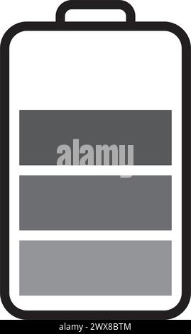 Logo-Design mit Vektorgrafik des Batteriesymbols Stock Vektor