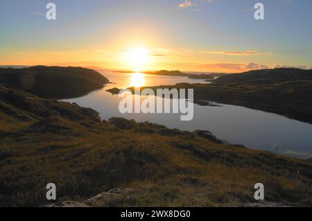 Loch an Obain, in der Nähe von Scourie, Sutherland, Nordwesten Schottlands, Großbritannien Stockfoto