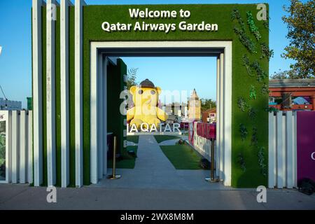 Qatar Air Pavilion in der internationalen gartenbauausstellung 2023 Bidda Park Doha Katar Stockfoto