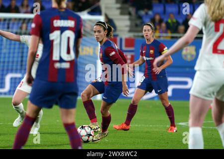 28. März 2024; Estadi Johan Cruyff, Barcelona, Spanien, UEFA Women's Champions League Football, Barcelona gegen SK Brann; Aitana Bonmati Stockfoto