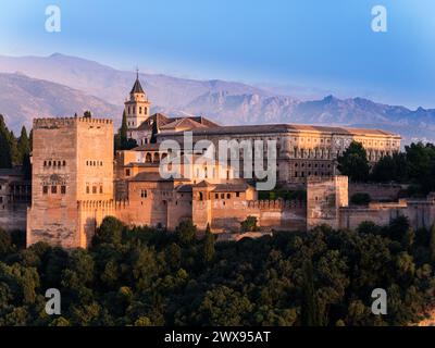 Die alhambra Palast karl V Turm von comares Stockfoto