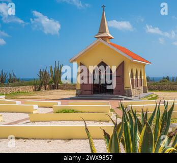 Alto Vista Chapel, Touristenattraktion auf der Insel Aruba, Karibik Stockfoto