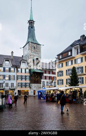 Straßenfoto in Solothurn Schweiz Stockfoto