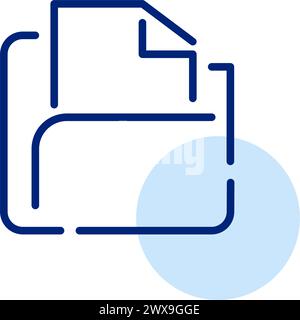 Organisieren, Verwalten, Speichern und Zugreifen auf digitale Dateien und Dokumente mithilfe eines Symbols mit einer Datei in einem Ordner Stock Vektor