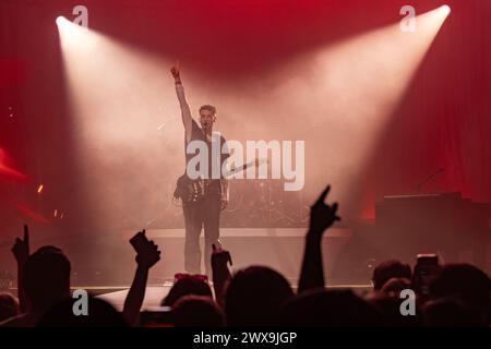 Madison, USA. März 2024. Paul Jason Klein von LANY im Sylvee am 27. März 2024 in Madison, Wisconsin (Foto: Daniel DeSlover/SIPA USA) Credit: SIPA USA/Alamy Live News Stockfoto