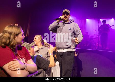 Madison, USA. März 2024. Greg Varteresian von Junior Varsity im Sylvee am 27. März 2024 in Madison, Wisconsin (Foto: Daniel DeSlover/SIPA USA) Credit: SIPA USA/Alamy Live News Stockfoto