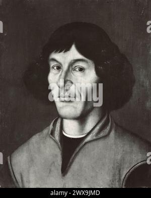 Vintage-Schwarz-weiß-Porträt des Astronomen und Mathematikers Nicolaus Kopernicus (1473-1543) Stockfoto