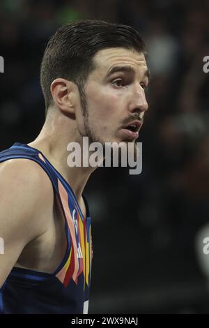 Nando de Colo von ASVEL während des Turkish Airlines EuroLeague Basketballspiels zwischen LDLC ASVEL Villeurbanne und AS Monaco am 28. März 2024 in der LDLC Arena in Decines-Charpieu bei Lyon, Frankreich Stockfoto