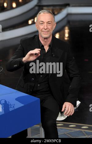 Mailand, Italien. März 2024. Mailand, TV-Sendung 'Splendida Cornice' - Rai 3 - Linus Credit: Unabhängige Fotoagentur/Alamy Live News Stockfoto