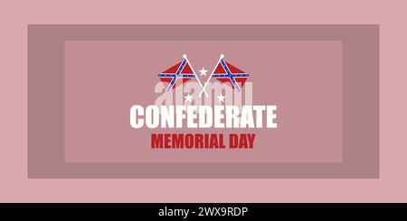 Confederate Memorial Day Stock Vektor
