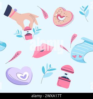 Angebotsdruck, Schachtel mit Verlobungsringmuster Stock Vektor