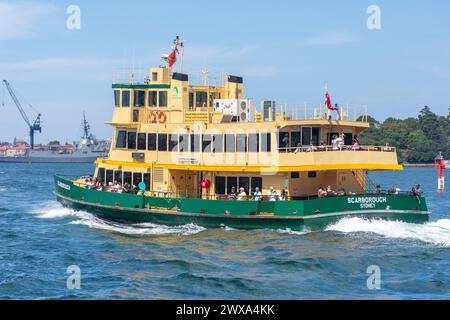 Die Fähre nach Scarborough verlässt Circular Quay, Sydney, New South Wales, Australien Stockfoto