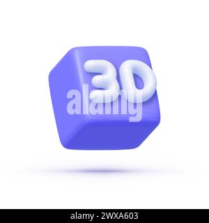 3D-Symbolwürfel, tolles Design für jeden Zweck. Vektordesign Stock Vektor