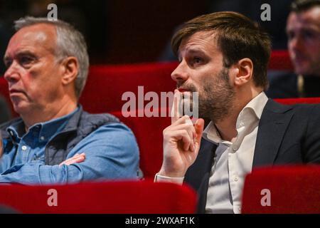 Tubeke, Belgien. März 2024. Tim de Neve wurde während der Nieuwe Strategie vrouwenvoetbal am Freitag, den 29. März 2024 in Tubeke, Belgien, dargestellt. Quelle: Sportpix/Alamy Live News Stockfoto
