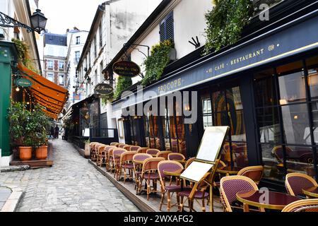 Das Procope Café von Paris - Saint Germain des Prés - Frankreich Stockfoto