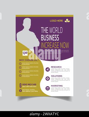 Sauberes, kreatives Corporate Business Flyer und aufgeräumtes Business Faltblatt Design Stock Vektor